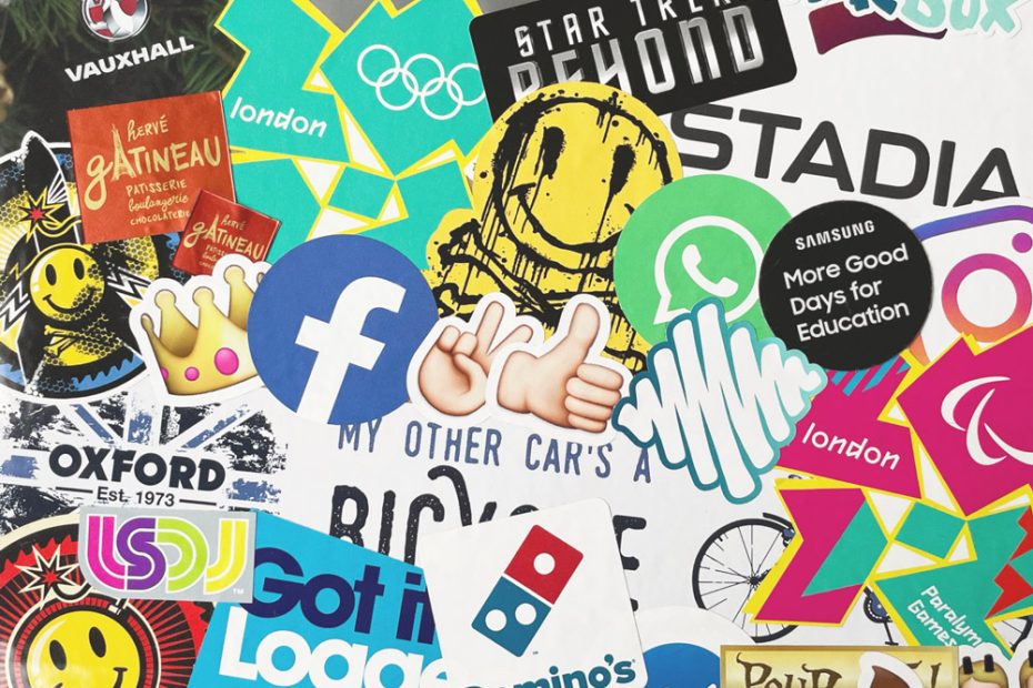 Sticker and label collage