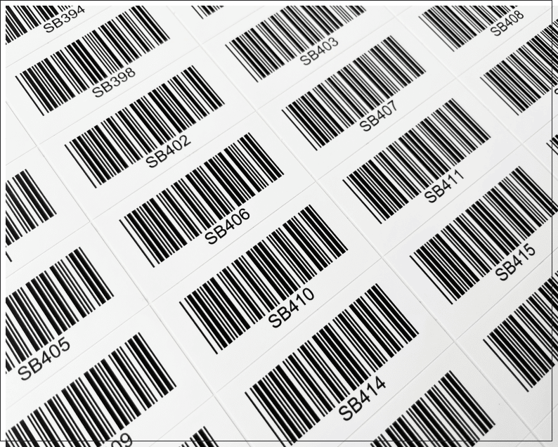 Bar code stickers