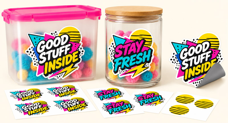 Custom blockout vinyl stickers on glass with stickers on sheets.